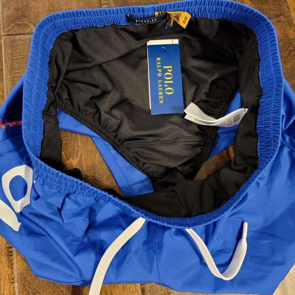 NWT Polo Ralph Lauren Women’s Blue Running Athletic Shorts - Picture 7 of 7